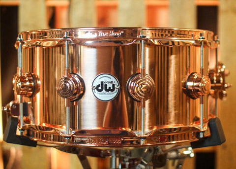 DW 6.5x14 Collector's Polished Copper Snare Drum w/ Copper Hardware - DRVP6514SPP