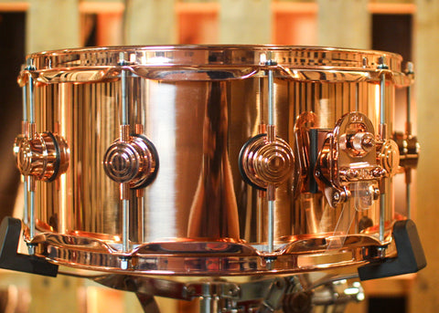 DW 6.5x14 Collector's Polished Copper Snare Drum w/ Copper Hardware - DRVP6514SPP