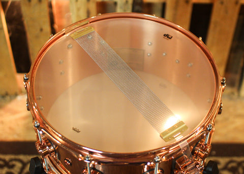 DW 6.5x14 Collector's Polished Copper Snare Drum w/ Copper Hardware - DRVP6514SPP