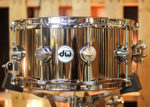 DW 6.5x14 Collector's Polished Nickel over Brass Snare Drum