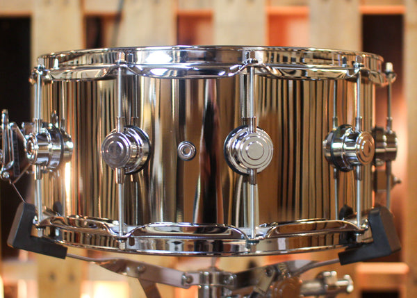 DW 6.5x14 Collector's Polished Nickel over Brass Snare Drum