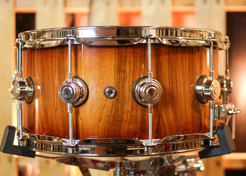 DW 6.5x14 Collector's Pure Almond Natural to Almond Burst Snare Drum - #1 of 2 - SO#1410004