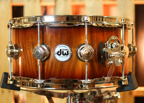 DW 6.5x14 Collector's Pure Almond Natural to Almond Burst Snare Drum - #2 of 2 - SO#1410004