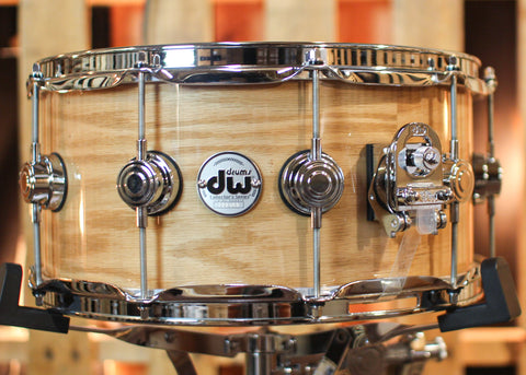 DW 6.5x14 Collector's Purpleheart HVLT Exotic Red Oak Snare Drum - SO#1315804