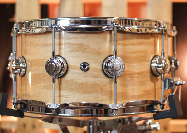 DW 6.5x14 Collector's Purpleheart HVLT Exotic Red Oak Snare Drum - SO#1315804