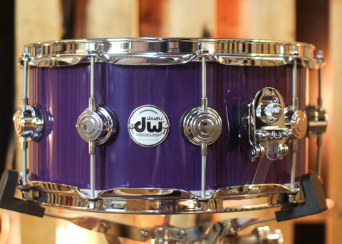 DW 6.5x14 Collector's Purpleheart HVLT Solid Purple Lacquer Snare Drum - SO#1448315