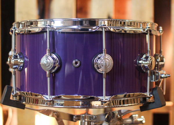 DW 6.5x14 Collector's Purpleheart HVLT Solid Purple Lacquer Snare Drum - SO#1448315