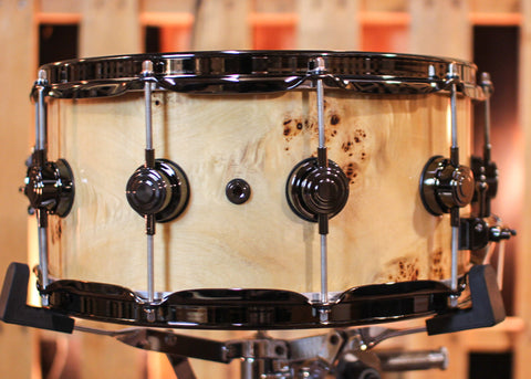 DW 6.5x14 Collector's Purpleheart HVLT Mapa Burl Snare Drum - SO#1315781