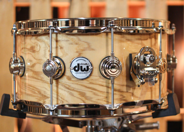 DW 6.5x14 Collector's Pure Purpleheart Olive Ash Burl Snare Drum - SO#1344470