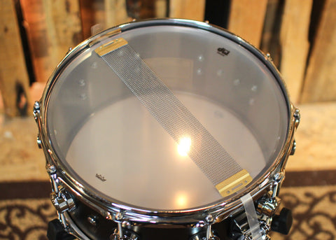 DW 6.5x14 Collector's Satin Black over Brass Snare Drum - DRVD6514SVCBK