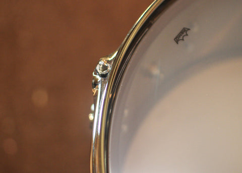 DW 6.5x14 Collector's Satin Black over Brass Snare Drum - DRVD6514SVCBK