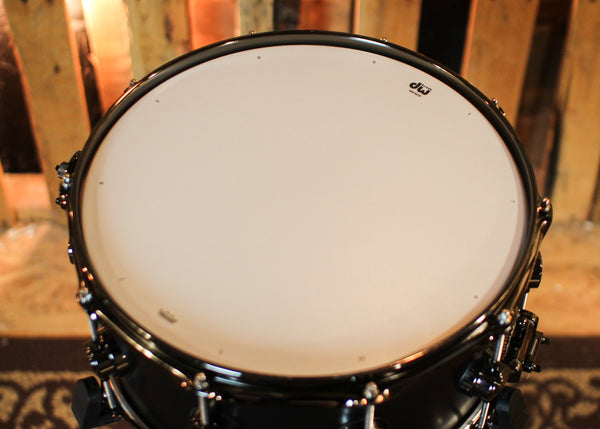 DW 6.5x14 Collector's SonicPly Ebony Satin Oil Snare Drum - SO#1412873