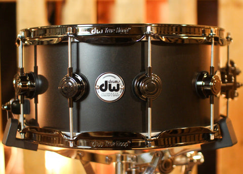 DW 6.5x14 Collector's SonicPly Ebony Satin Oil Snare Drum - SO#1412874