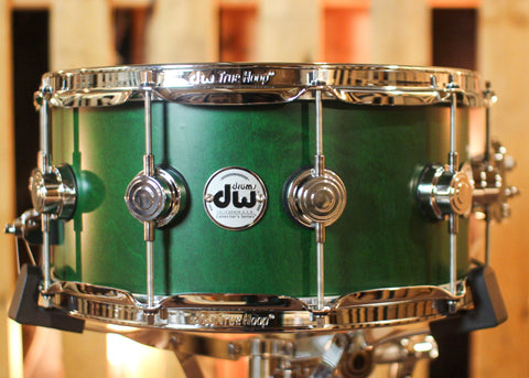 DW 6.5x14 Collector's SonicPly Emerald Green Satin Oil Snare Drum - SO#1421687