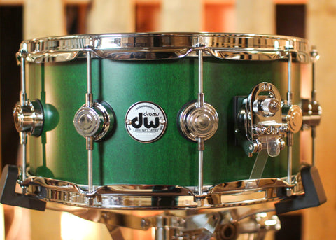 DW 6.5x14 Collector's SonicPly Emerald Green Satin Oil Snare Drum - SO#1421687
