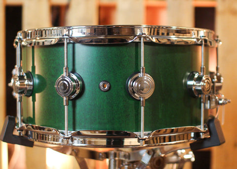 DW 6.5x14 Collector's SonicPly Emerald Green Satin Oil Snare Drum - SO#1421687
