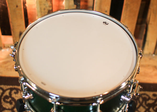 DW 6.5x14 Collector's SonicPly Emerald Green Satin Oil Snare Drum - SO#1421687