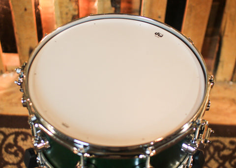 DW 6.5x14 Collector's SonicPly Emerald Green Satin Oil Snare Drum - SO#1421687