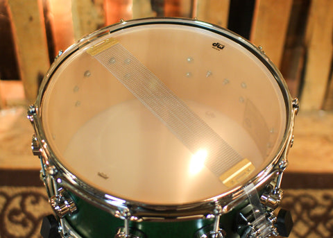 DW 6.5x14 Collector's SonicPly Emerald Green Satin Oil Snare Drum - SO#1421687