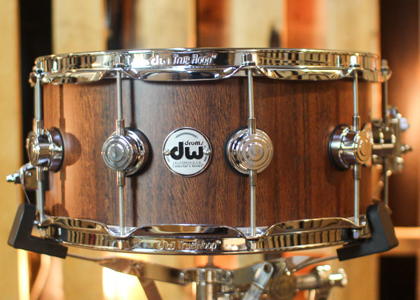 DW 6.5x14 Collector's SonicPly Natural Hard Satin over Tigerwood Snare Drum - SO#1448317