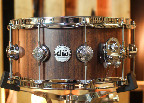DW 6.5x14 Collector's SonicPly Natural Hard Satin over Tigerwood Snare Drum - SO#1448317