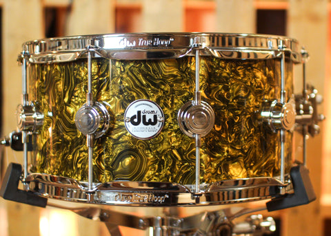 DW 6.5x14 Collector's Maple VLT Gold Abalone Snare Drum - SO#1423478