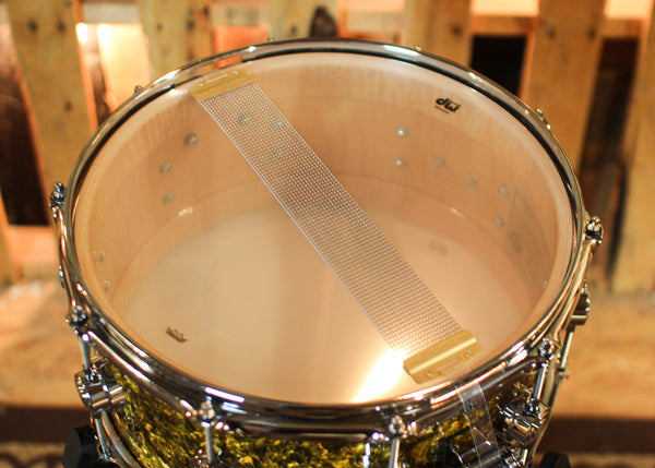 DW 6.5x14 Collector's Maple VLT Gold Abalone Snare Drum - SO#1423478