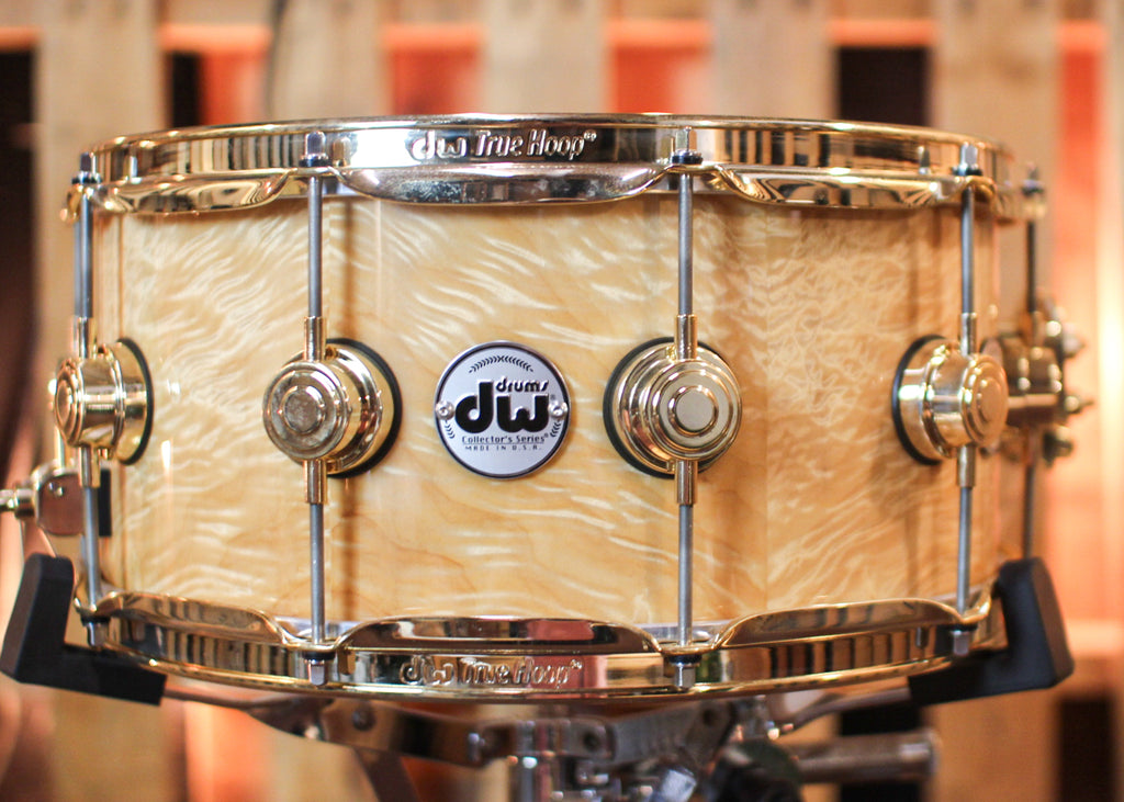 Dw Timbre Note DW 6.5x14 Collector's Standard Maple Angel Pearl Snare Drum - SO#11888 ...