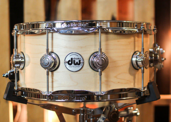 DW 6.5x14 Collector's Standard Maple Natural Satin Oil Snare Drum - SO#1444896