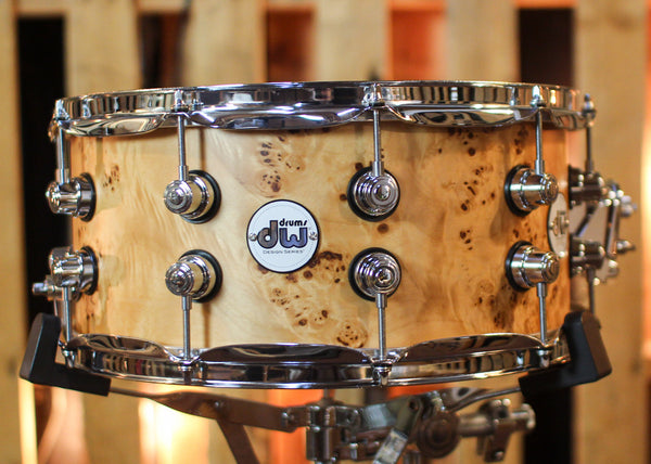 DW 6.5x14 Design Limited Edition Mapa Burl over Birch Snare Drum | The ...