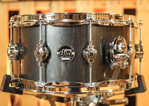 DW Performance Gun Metal Metallic Lacquer Snare Drum - 6.5x14