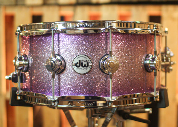 DW 6.5x15 Collector's Purpleheart Lavender Glitz Burst Snare Drum - SO#1291856