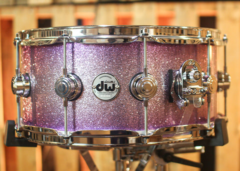 DW 6.5x15 Collector's Purpleheart Lavender Glitz Burst Snare Drum - SO#1291856