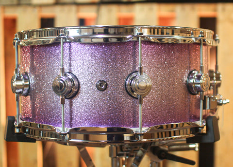 DW 6.5x15 Collector's Purpleheart Lavender Glitz Burst Snare Drum - SO#1291856