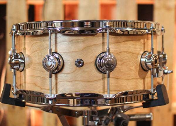 DW 6x14 Collector's Cherry Spruce Natural Satin Oil Snare Drum - SO#1352016