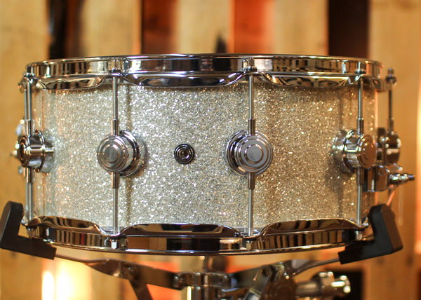 DW 6x14 Collector's Maple Mahogany Broken Glass Snare Drum - SO#1455221