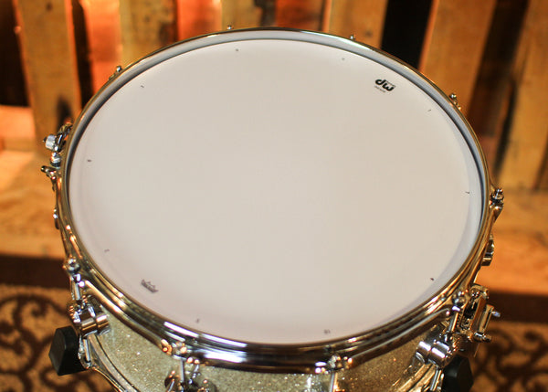 DW 6x14 Collector's Maple Mahogany Broken Glass Snare Drum - SO#1455221