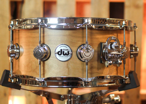 DW 6x14 Collector's Cherry HVLT Natural Satin Oil Snare Drum - SO#1444637