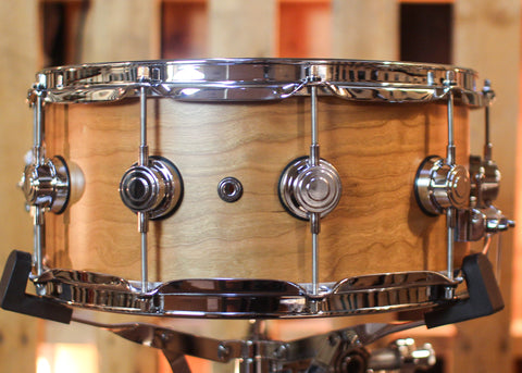 DW 6x14 Collector's Cherry HVLT Natural Satin Oil Snare Drum - SO#1444637