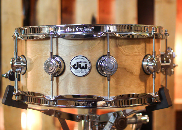 DW 6x14 Collector's Pure Cherry HVLT Natural Satin Oil Snare Drum - SO#1450172