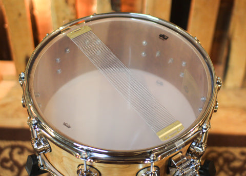 DW 6x14 Collector's Pure Cherry HVLT Natural Satin Oil Snare Drum - SO#1450172