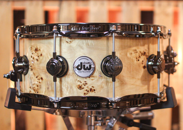 DW 6x14 Collector's Purpleheart HVLT Mapa Burl Snare Drum - SO#1315783