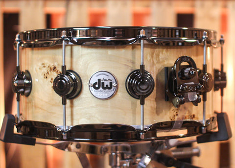 DW 6x14 Collector's Purpleheart HVLT Mapa Burl Snare Drum - SO#1315783