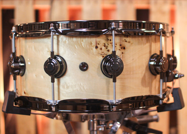 DW 6x14 Collector's Purpleheart HVLT Mapa Burl Snare Drum - SO#1315783