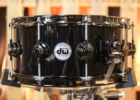 DW 6x14 Collector's Standard Maple Gloss Black Snare Drum - SO#1171478