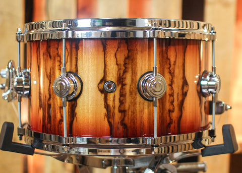 DW 7x13 Collector's Birch Rich Red Burst over African Chen Chen Snare Drum - SO#1291858