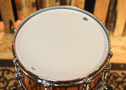 DW 7x13 Collector's Birch Rich Red Burst over African Chen Chen Snare Drum - SO#1291858