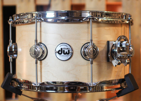 DW 7x13 Collector's Maple VLT Natural Satin Oil Snare Drum - SO#1437288