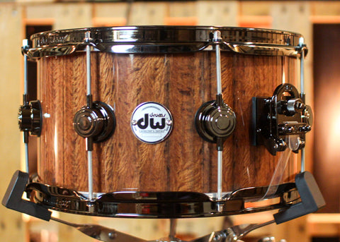 DW 7x13 Collector's Purpleheart VLT Natural Lacquer over Red Tigerwood Snare Drum - SO#1410002
