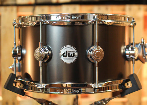 DW 7x13 Collector's Satin Black over Brass Snare Drum - DRVD0713SVCBK